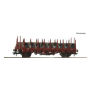Roco 6600268, Wagon towarowy otwarty platforma Kbms 440 H0